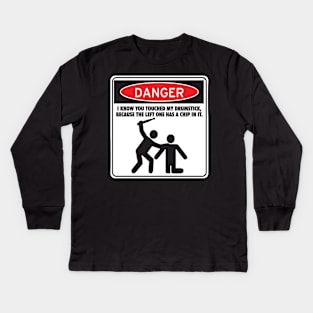 Danger Drumming Kids Long Sleeve T-Shirt